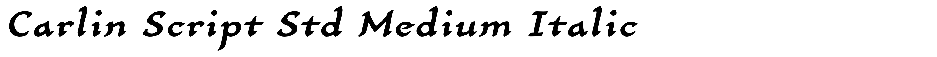 Carlin Script Std Medium Italic